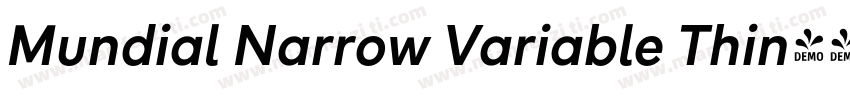Mundial Narrow Variable Thin字体转换